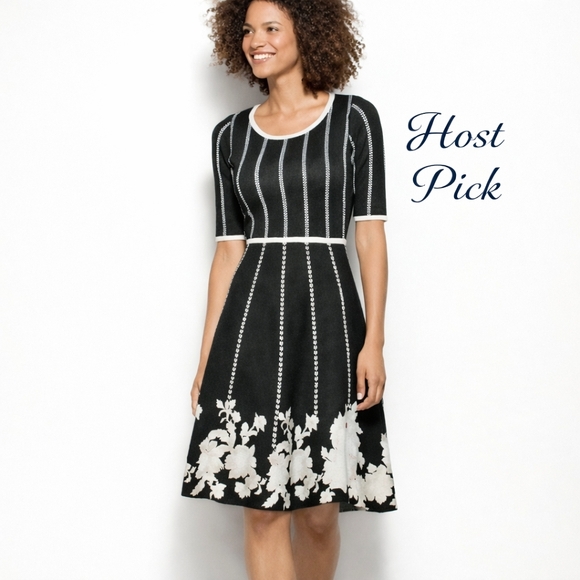 Gabby Skye Dresses & Skirts - Gabby Skye Classic Knit Dress – Graphite/Ivory – Size 2X – NWT